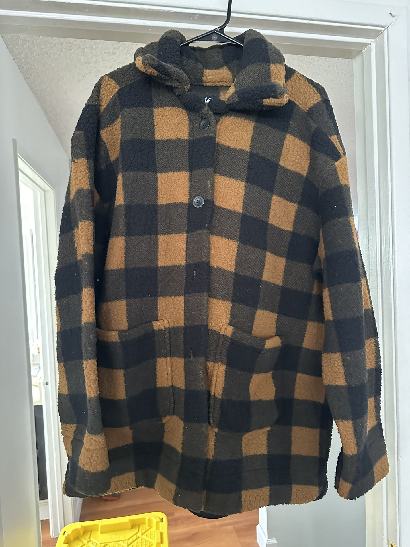 Lee Sherpa Brown Buffalo Plaid Jacket 