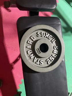 25 lb Olympic (2”) weight plate for weightlifting in excellent shape exercise fitness