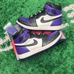 Jordan 1 Court Purple Size 10 men