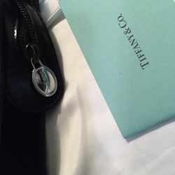  Vintage Black Leather Tiffany  &Co Bag