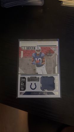 Adonai Mitchell Panini Contenders Rookie Ticket Relic Card