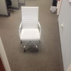 White Leather Office Chair