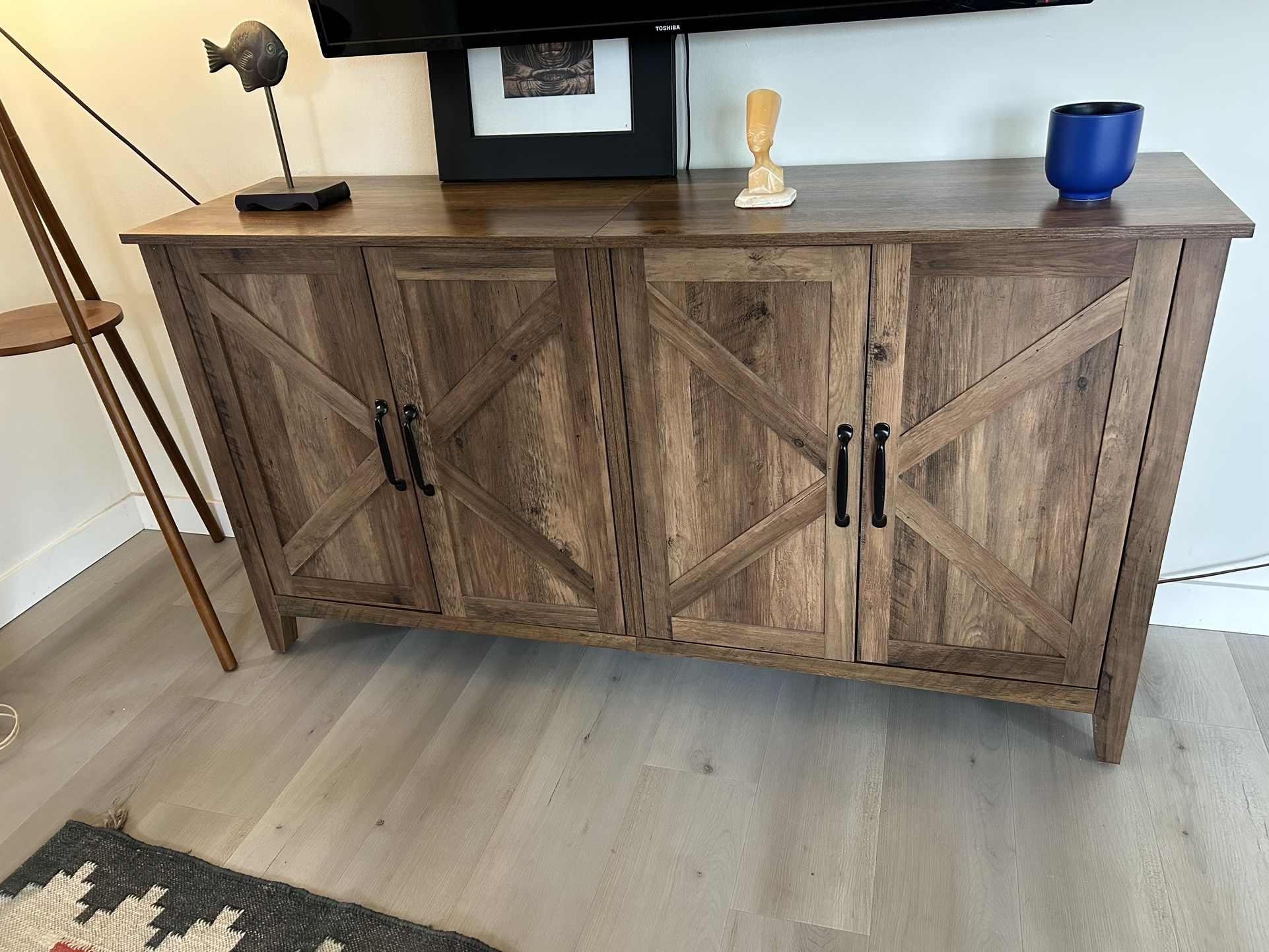 Storage Cabinet, Buffet Cabinet, Sideboard, Credenza, with Adjustable Shelves, for Living Room, Entryway