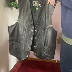 Leather Vest With Vest Clip Accessory 