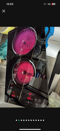 New NEW 1200W+1100W Portable Double Electric Stove: 110V Induction Hot Plate with 2 Burners
