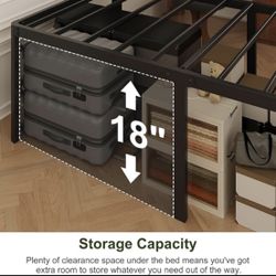 20" Queen Bed Frame - Heavy Duty / 18" Storage Space