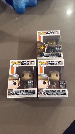 Funko Pop Chewbacca and Starkiller