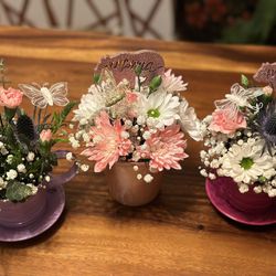 Mini Mother’s Day Tea Cups filled With Fresh Flowers