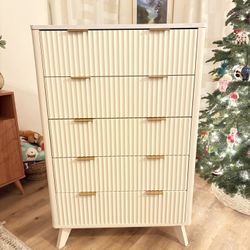 White Fluted Dresser
