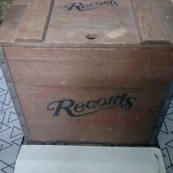 Wooden Record Carrying Crate