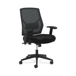 HON Crio Mesh/Fabric Task Chair, High-Back, Adjustable Arms/Lumbar, Black