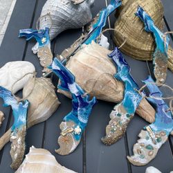 Epoxy Ocean Florida Ornaments 