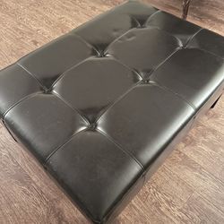 Leather Ottoman