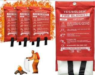 4 Pack Portable 100% Fiberglass Emergency Fire Blankets 40" × 40"
(3.3ft × 3.3ft)

(PRICE IS FIRM/NO DELIVERY)