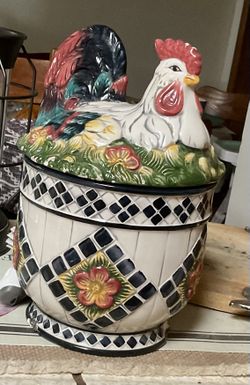 Vintage Rooster Cookie Jar
