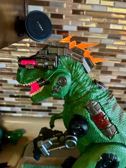 Large 14 “ H x 18” L. Adventure Force Ultra Exosaur Robotic Walking Dinosaur toy.Features: Green robotic T-Rex design featuring mechanical armor pla