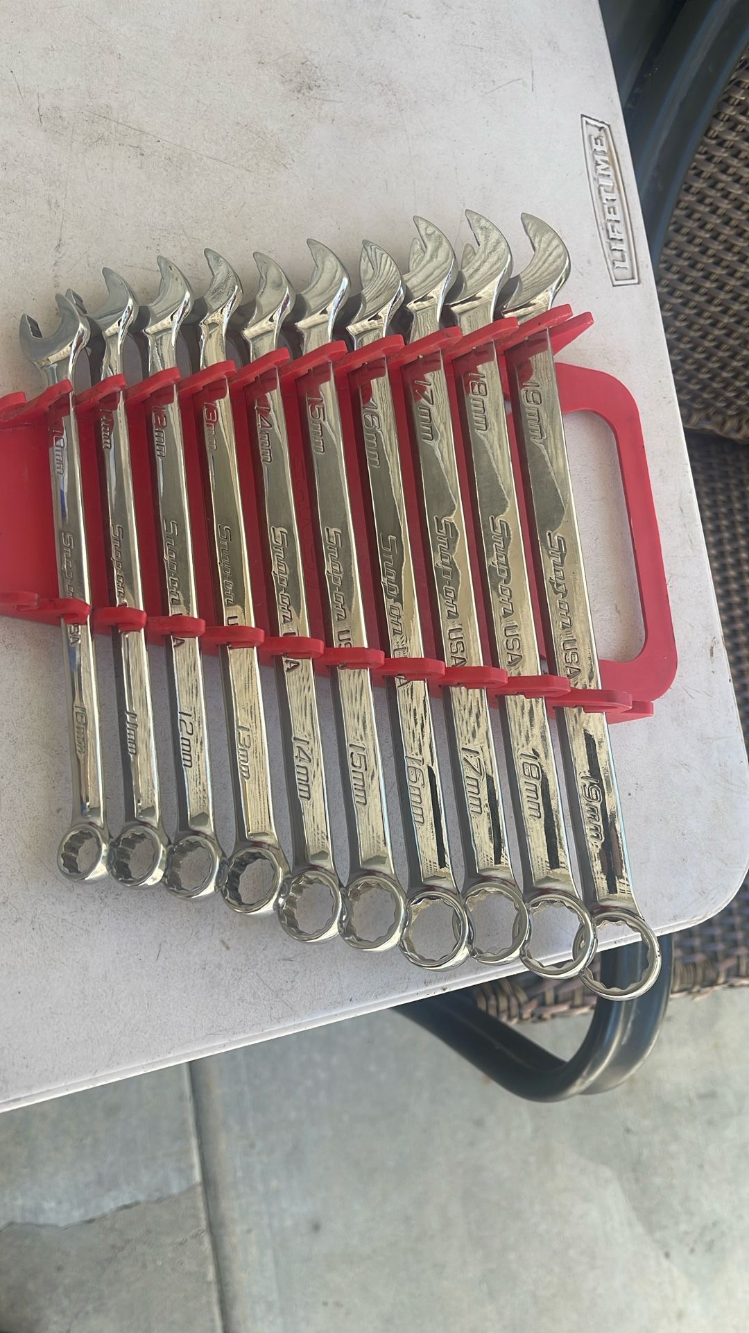 Snap On Set Of Wrenched Metric. 10mm To19mm