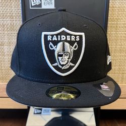 New Era 59Fifty Las Vegas Raiders Fitted Hat available in 7 to 7 5/8
