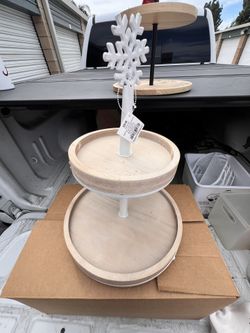 Christmas Tiered Plate Display