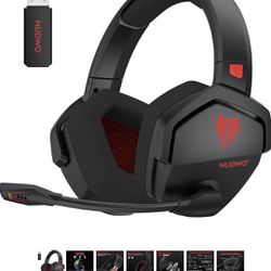 NUBWO G06 Dual Wireless Gaming Headset with Microphone for PS5, PS4, PC, Mobile, Switch: 2.4GHz Wireless + Bluetooth - 100 Hr Battery - 50mm Drivers -