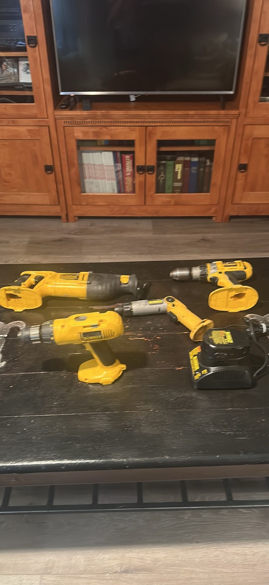 Dewalt Power Tools Screwdriver 2 Drills Saw Zall Charger And Battery $75 