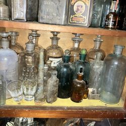 Vintage Medicine, Apothecary Bottles Collection Lot