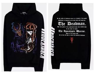The Undertaker Deadman WWE Black Pullover Hoodie Sweatshirt Mens Medium & Large New