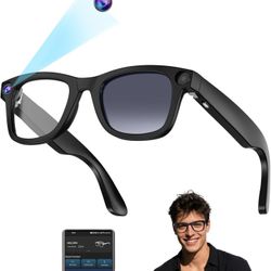 AI Smart Glasses with Camera,8MP HD Video Recording Camera Glasses,Voice Control,Object Recognition