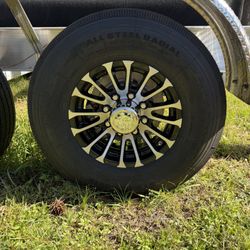 New 235-80-16inch.  14-ply Boat Traiier Tires And Rims.  $450 Each 