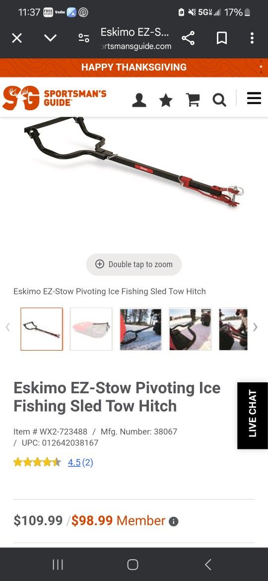 Ez Tow Hitch For Fish House
