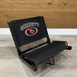 Corbett Stadium Chair Portable Bleacher Seat Folding Black - Used Good Condition