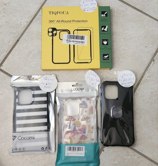 NEW- 4 Case's & 1 screen protector for iPhone 14 Pro Max 