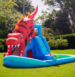 Dinasaur Cave Water Bounce House