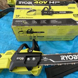 RYOBI 40V HP Brushless 14 in. Battery Chainsaw (Tool Only) RY405010BTL