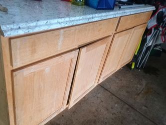 6ft flormica with 2 36" base kitchen sink cabinets