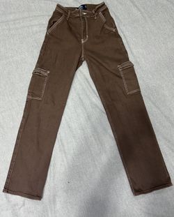 Hollister Brown Cargo Dad Jeans – Women’s Size W24 L31