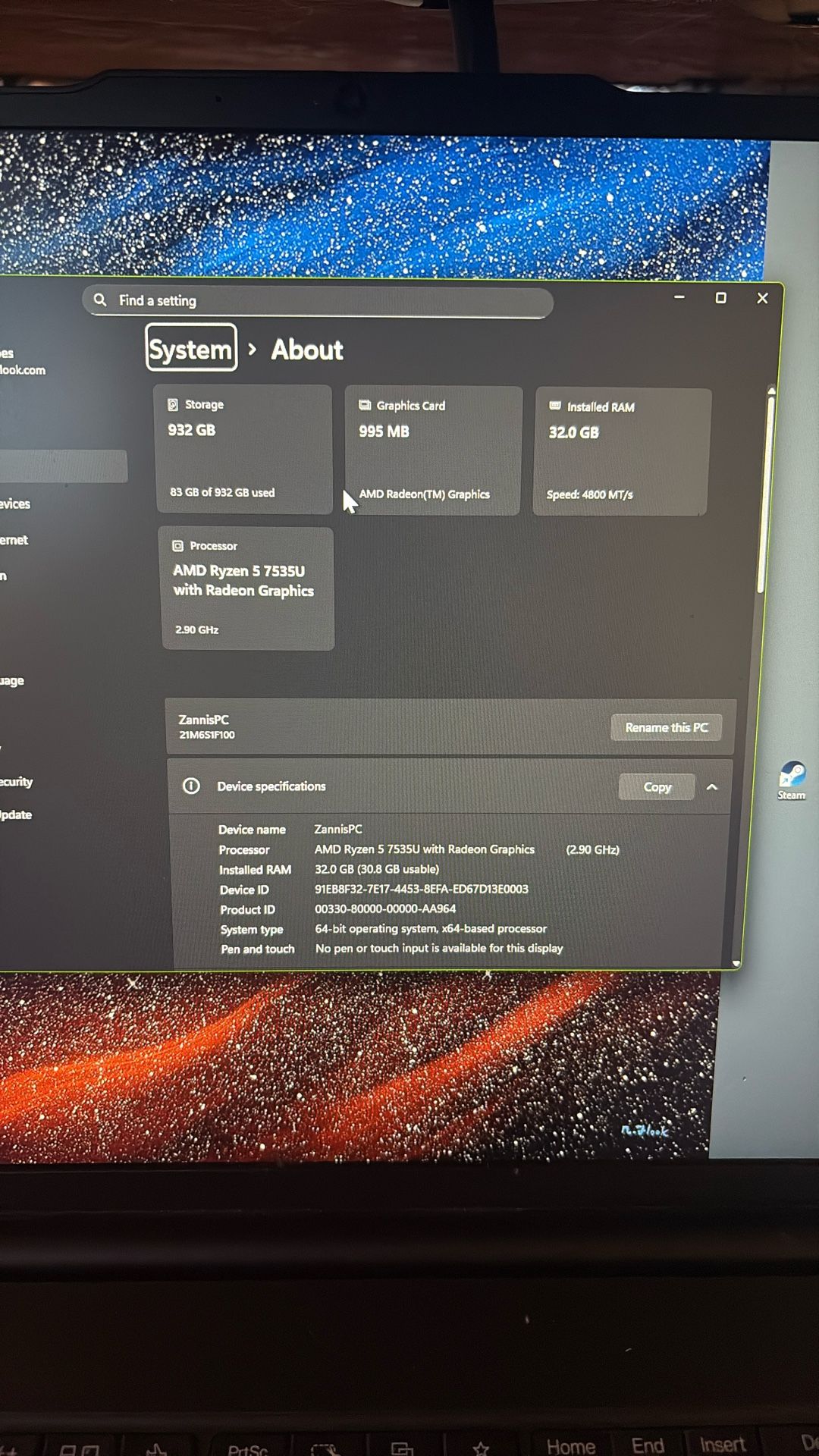 Lenovo ThinkPad 32 GB RAM 1TB SSD