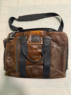 Tumi slim leather briefcase