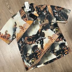 Rhude Gunslinger Hawaiian Shirt Medium BNWT