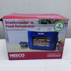 NESCO FD-41B Snackmaster Jr Food Dehydrator for Beef Jerky, Fruit, Herbs, and Snacks, 4 Trays, Blue