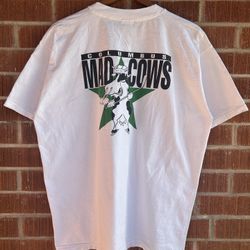 Vintage Columbus Mad Cows Hockey T-shirt Columbus Chill ECHL Promo