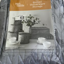 New In Package Quilted Dinnerware  Storage Containers