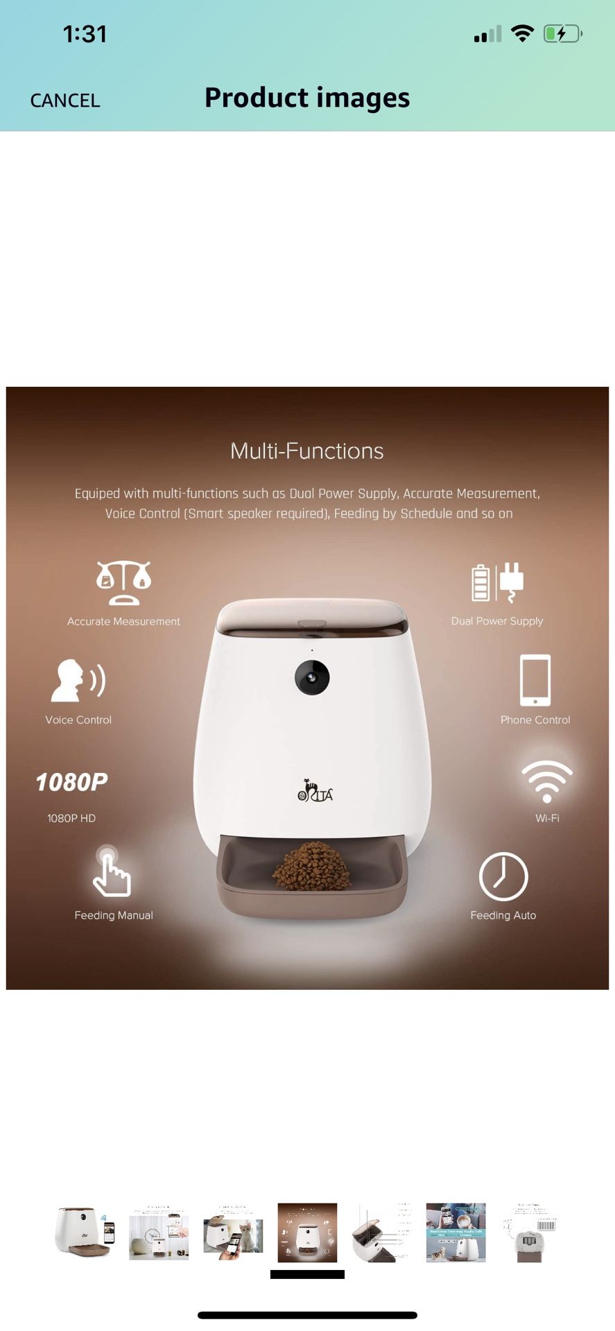Orita 12 Meals SmartFeeder Auto Pet Dog and Cat Feeder 1080P HD WiFi Pet Camera with Night Vision for Pet Viewing Compatible with Alexa 2 Way Audio for Sale in Cerritos CA OfferUp
