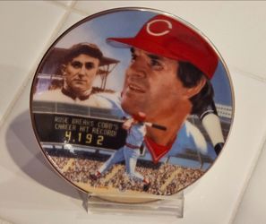1985 Gartlan USA Pete Rose "The Best of Baseball" Ceramic Mini Plate