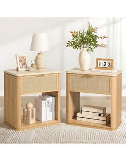 Boho Rattan nightstands