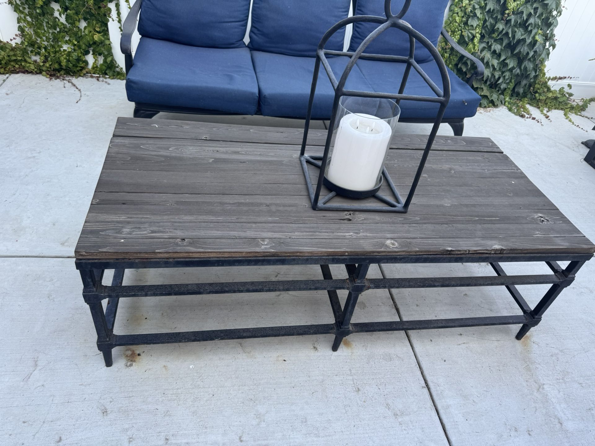 Wood Metal Coffee Table