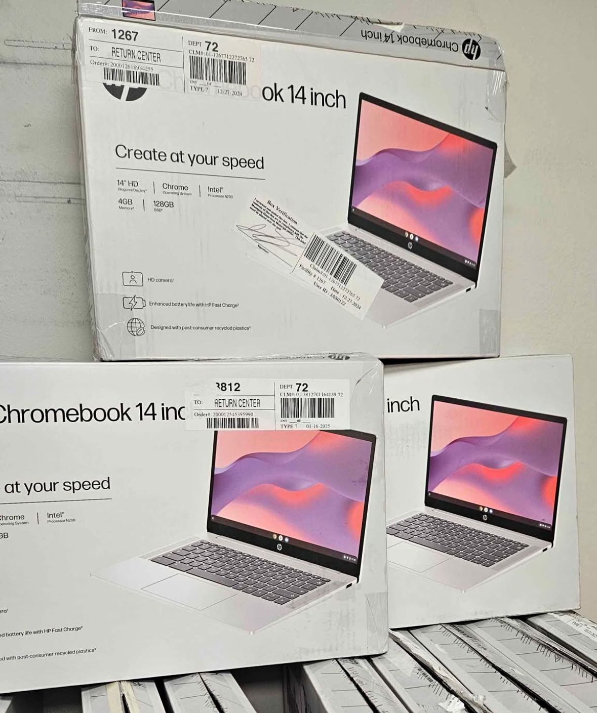 Hp chromebook 14in New 128gb 4gb ram