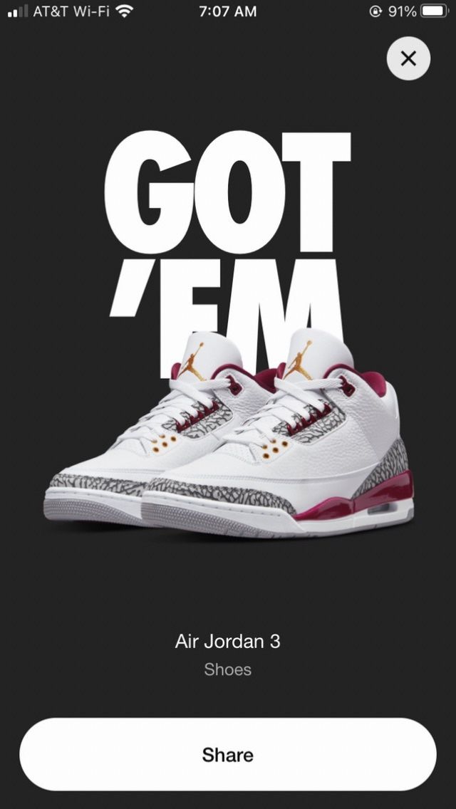 Nike Air Jordan 3 Retro Fire Red Sz 10