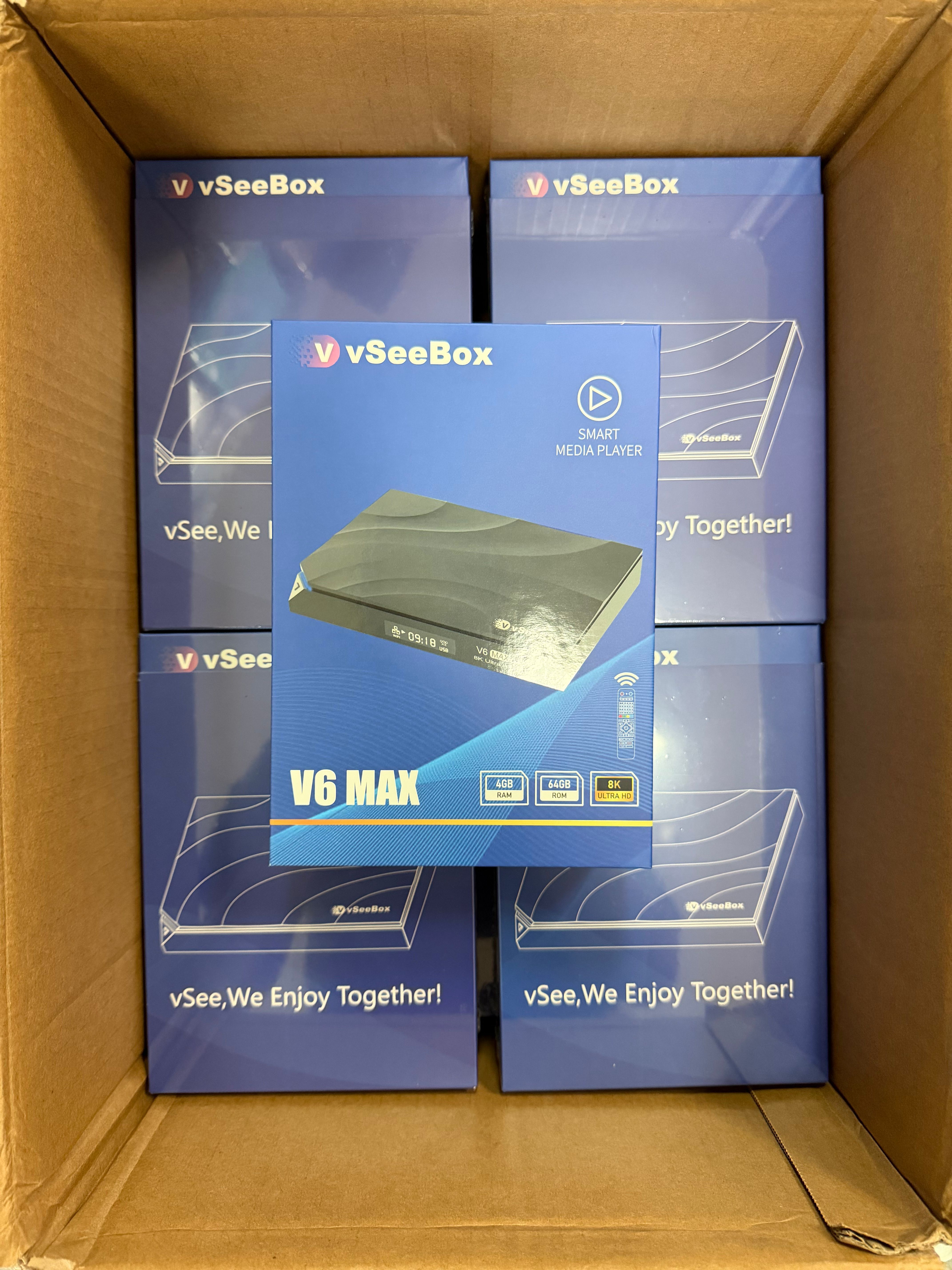 VSeeBox V6 Max Advanced 6K Streaming Player Free Live TV Sports Movies PPV Zero Monthly Fees Bulk Wholesale Deals