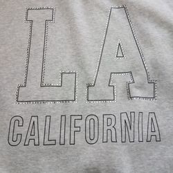 No Boundaries Embellished LA Bling Gray Sweatshirt - Women's Medium 8/10